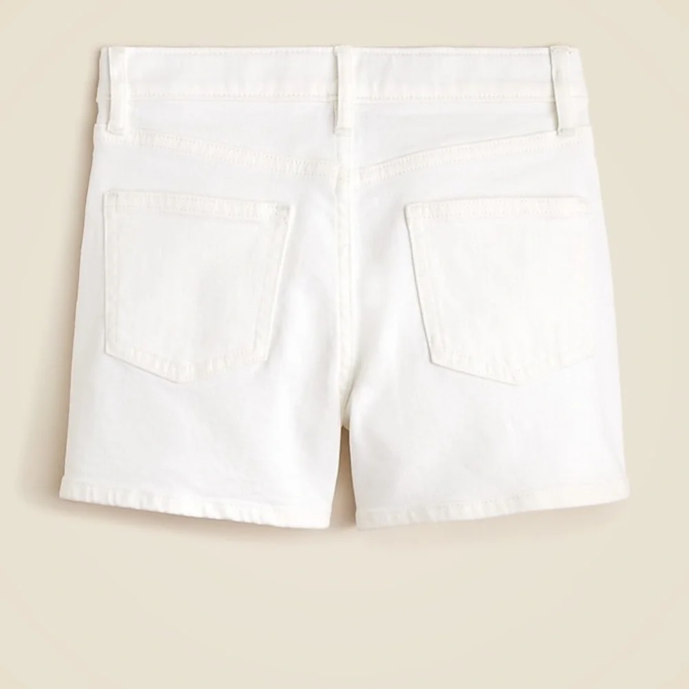 J.Crew Girls' high-rise denim short in white size 14 NWT